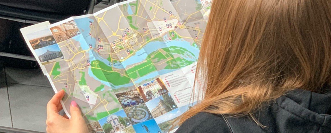 Туристична карта Запоріжжя англійською