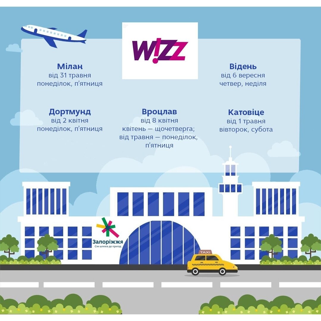 Літній розклад. Запорізький аеропорт