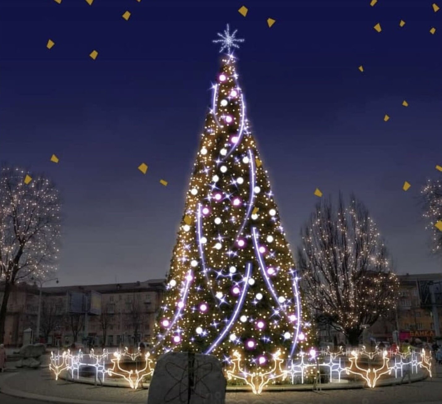 Святкові новорічні локації у Запоріжжі