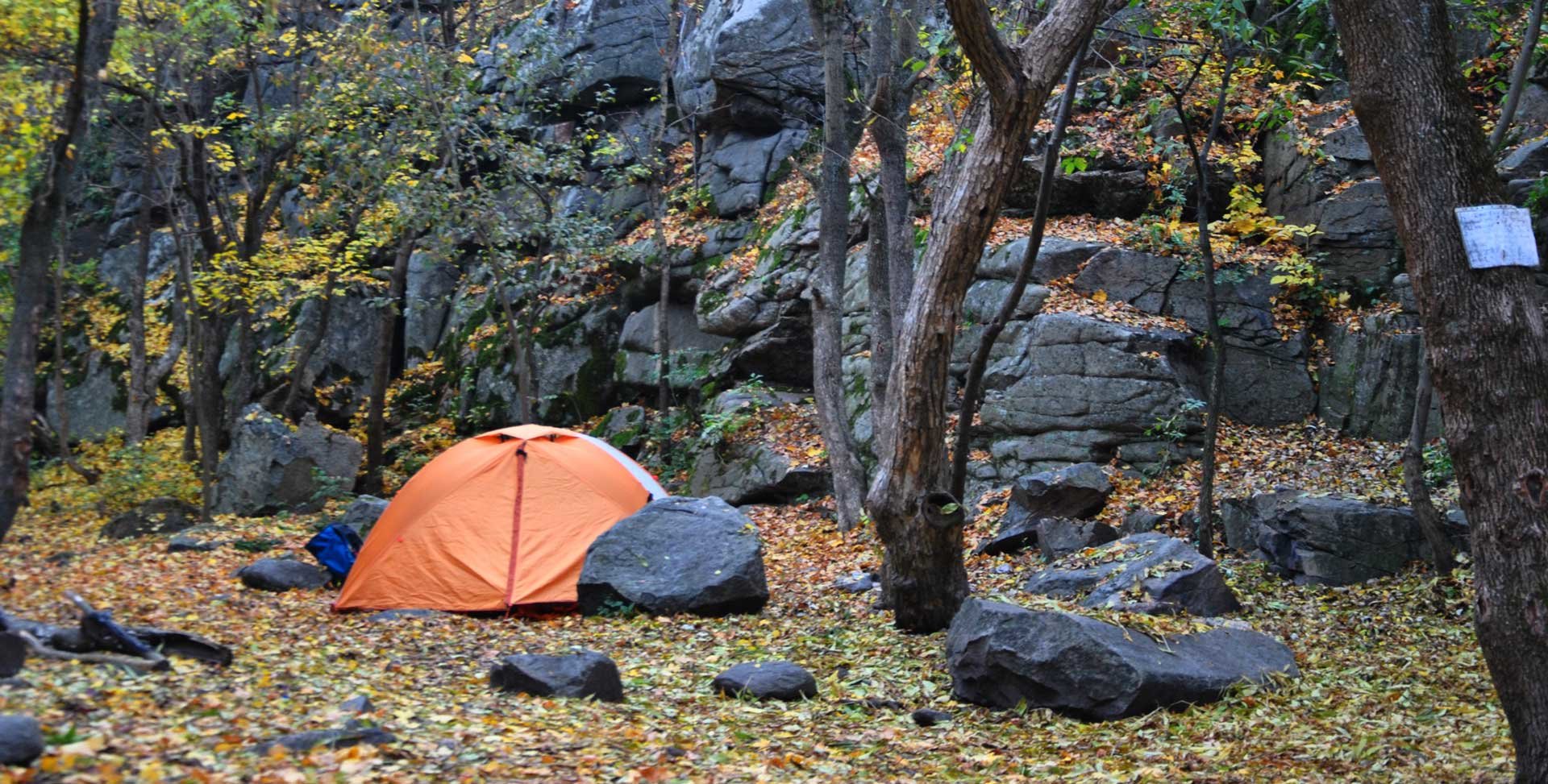 Tent camp near the Butka canyon